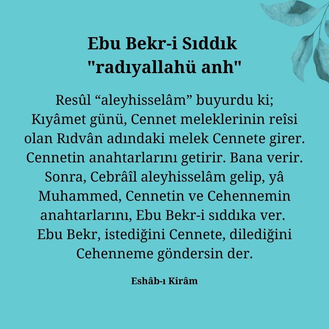 Ebu Bekr-i Sıddık (45)